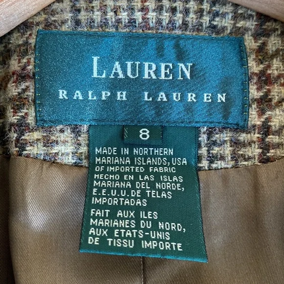 Lauren Ralph Lauren Brown and Tan Tweed Blazer - Picture 5 of 16
